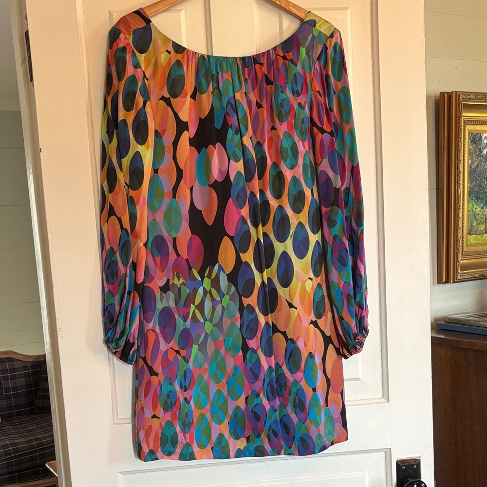 Trina Turk Colorful Geometric Midi Dress
